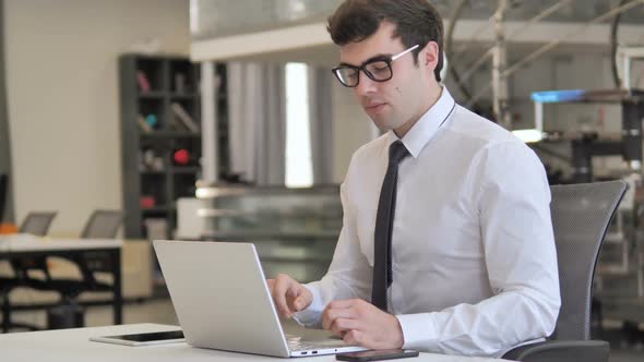 No Businessman Waving Finger Toward Camera