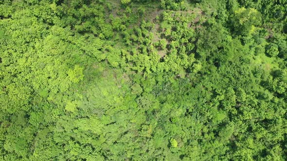 Aerial view of mountain landscape with clouds, Chittagong, Bangladesh.