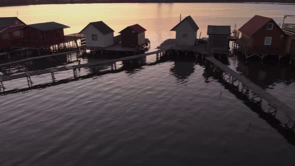 Floating Village Bokodi in Hungary