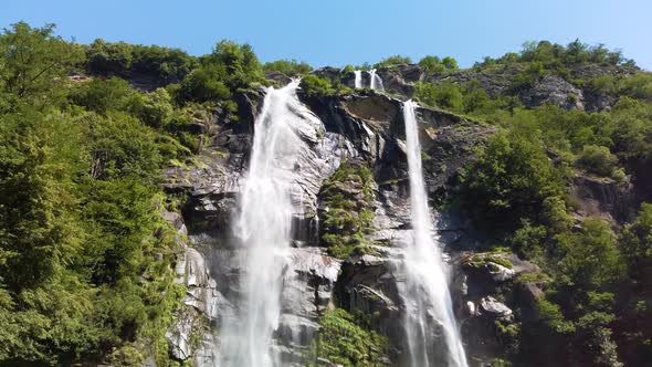 Acquafraggia Waterfall Piuro Lombardy Italy Slow Motion 5