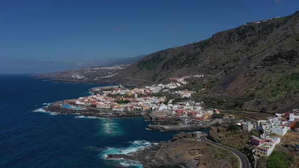 Beach in Tenerife, Canary Islands, Spain.Aerial View of Garachiko in the Canary Islands