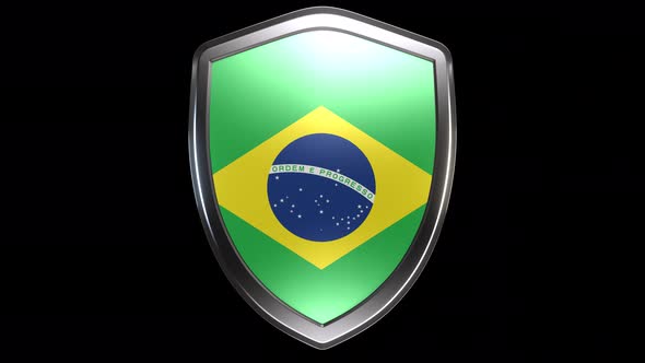 Brazil Emblem Transition with Alpha Channel - 4K Resolution