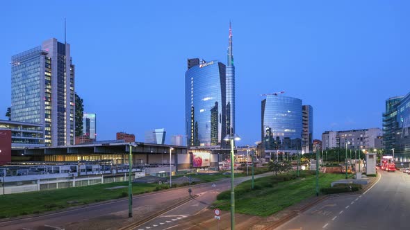 Milan Gae Aulenti Modern Architecture Skyline