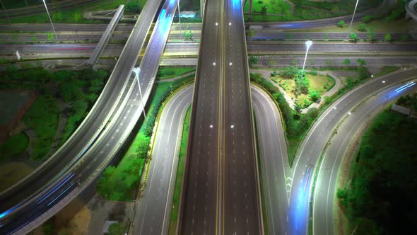 4K : footage hyperlapse expressway for transportation concept.