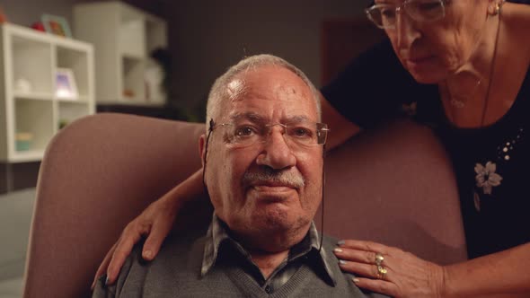 Elderly husband and wife happiness