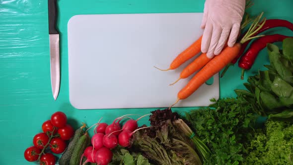 Chef Puts Carrots on the Table