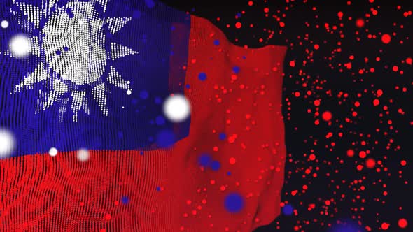 Taiwanese Flag Particle Animation