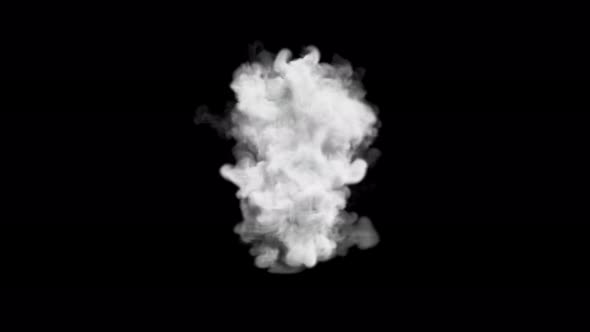 White smoke transforms from dancing