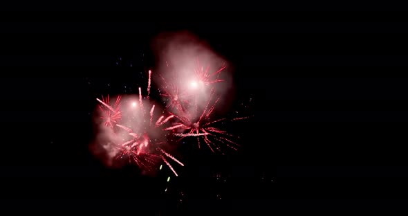 Red fireworks 4k alt