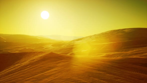 Beautiful Sand Dunes in the Sahara Desert