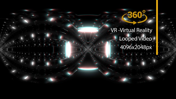 VR360 Light Spherics Tunnel 02 Virtual Reality