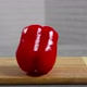Bell pepper falls on a bamboo cutting board - VideoHive Item for Sale