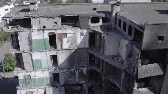 War in Ukraine  Destroyed Building in Borodyanka Bucha District