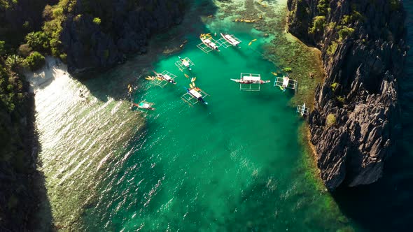 Tropical Seawater Lagoon Philippines El Nido