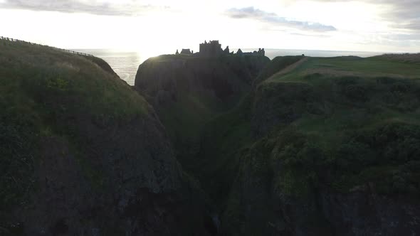Aerial view of Dunnottar Castle