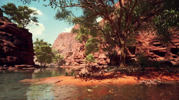 Redwall Reflection in Colorado River