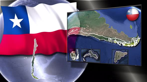 Chile Flag And Map Animation alt
