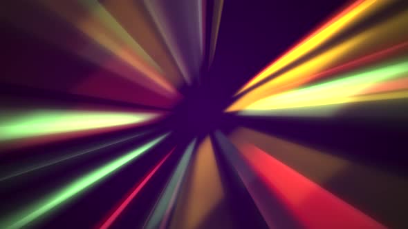 Abstract Multi-colored rays Speed Animation Colorful Light Trails 4K Seamless Loop Tunnel
