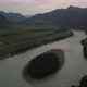 Katun river and mountains of Altai valley at sunset time - VideoHive Item for Sale