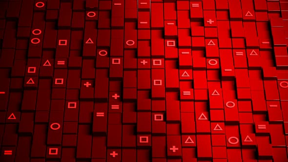 Red Cubes Wall