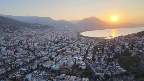 Alanya, Turkey - a Resort Town on the Seashore. Aerial View