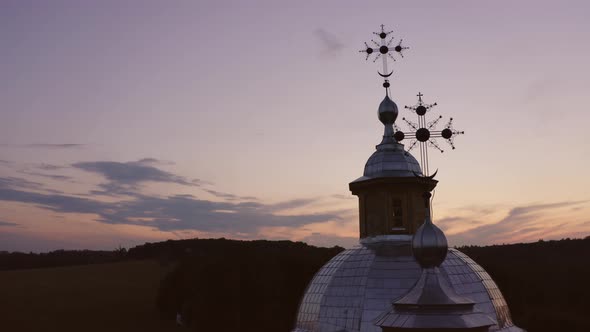 Decorative Crosses of Historical Village Church alt