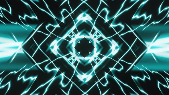 Abstract Blue Rhombus Flash Lines Led Neon Vj Loop Animation Background
