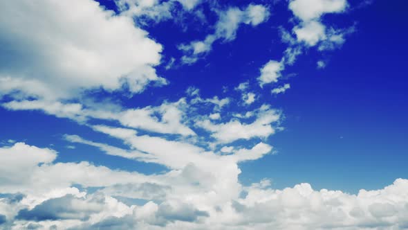 Blue sky and clouds, time lapse