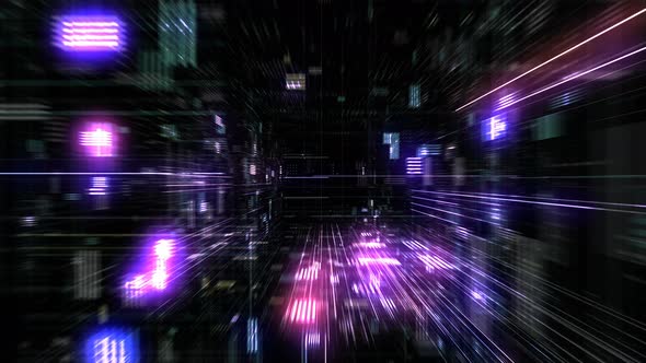 Flight cosmic futuristic HUD tunnel seamless VJ loop