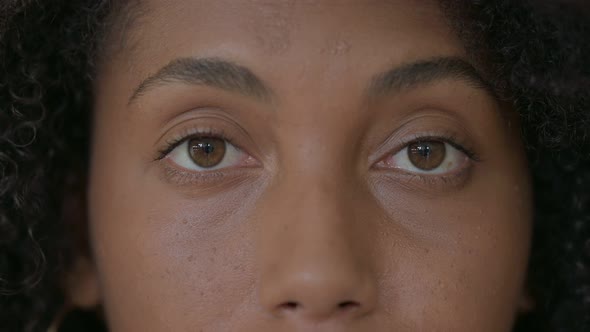 Close Up of Eyes of African Woman