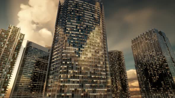 Skyscrapers or Modern Buildings in the City alt