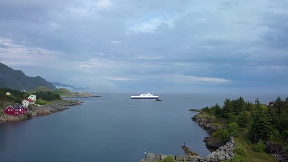 Sea Ferry in the Norwegian Sea