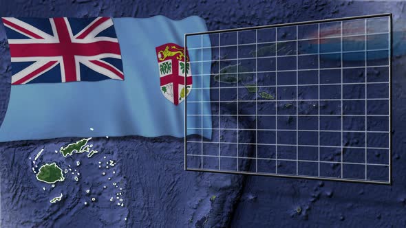 Fiji Flag And Map Animation alt