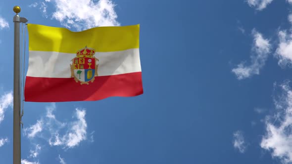 Cuenca Province Flag (Spain) On Flagpole