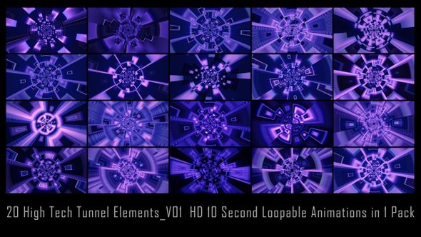 High Tech Tunnel Elements Purple V01 alt