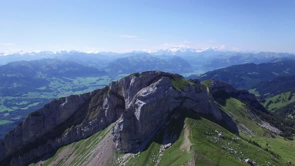 Aerial View of Mountain Landscape Nature Scenery