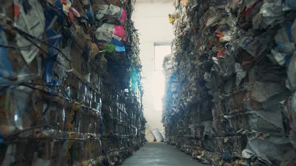 Trash Stacked at a Dump, Close Up