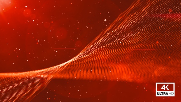 Digital Particles Wave Flow Looped Red V4 alt