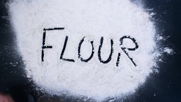 Flour Writing Flour