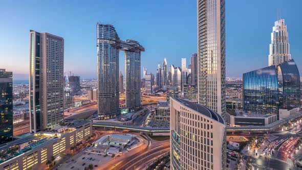 Aerial View of New and Tall Buildings Timelapse