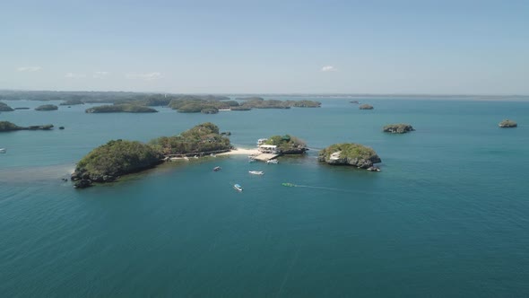 Set of Islands in Sea. Philippines