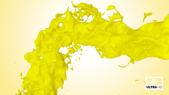 Twisted Yellow Paint Splash V6