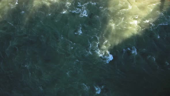 Mountain River Aerial Top View