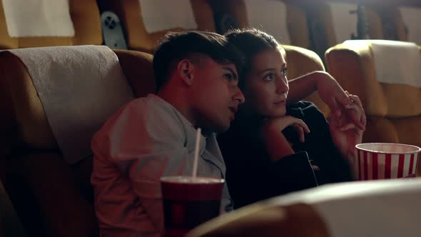 People Audience Watching Movie in Cinema Theater