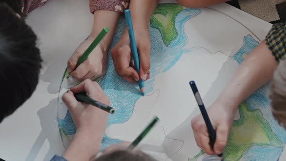 Kids Coloring Planet Earth Drawing