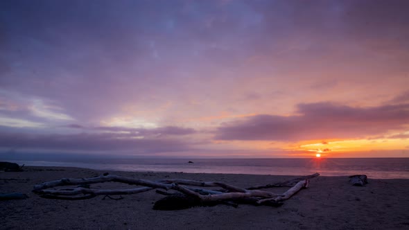 Sunset on the beach