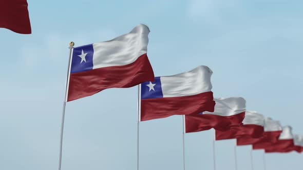 Chile  Row Of Flags  alt