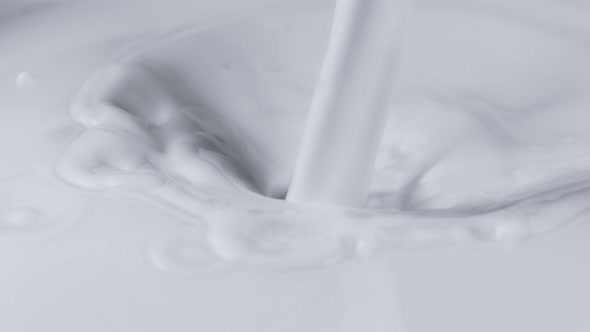 Pouring Fresh Milk In Super Slow Motion alt
