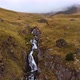 Waterfall in the autumn foggy mountains - VideoHive Item for Sale