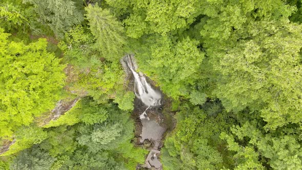 Drone Shot of the Waterfall Merisi